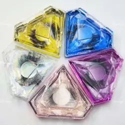 Оптовая продажа, коробки для ресниц с частным брендом, 3d футляры для ресниц из норки, упаковка для ресниц с бриллиантами на заказ