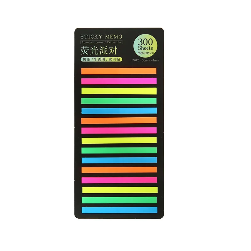 Sticky Note Self-Adhesive Bookmarker Annotation Reading Book Clear Tab Cute Stationery Posted It