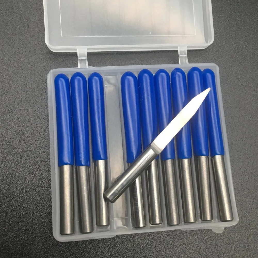 3.175mm 4mm 6mm  cemented carbide V shape  flat bottom column knife milling cutter for engraving aluminum, copper, steel, wood