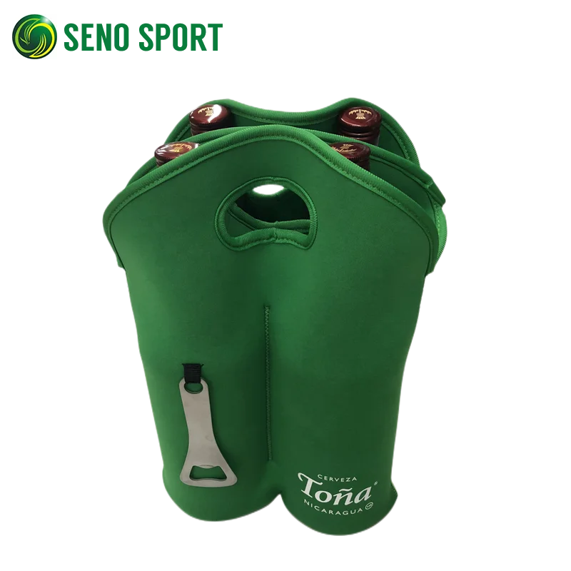 New Style Neoprene 4 Pack Beer Bottle Holder With Bottle Opener