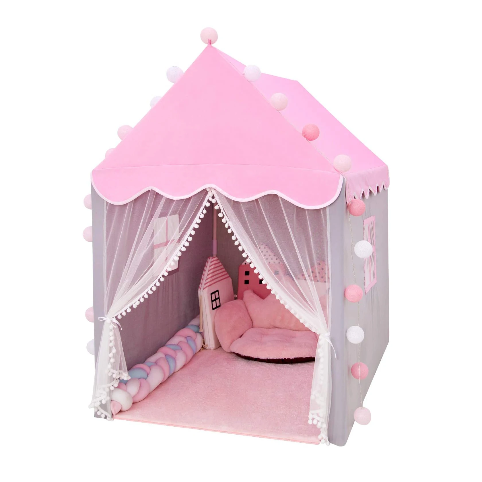 Kids Play Tent Large Playhouse Play Castle Fairy Tent For Kids Children Tent Indoor Play House For Boys And Girls