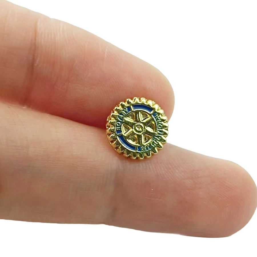 Metal Crafts Manufacturers China Metal Masonic Lions Clubs International Rotary Badge Enamel Custom Lapel Pin Rotary Souvenirs