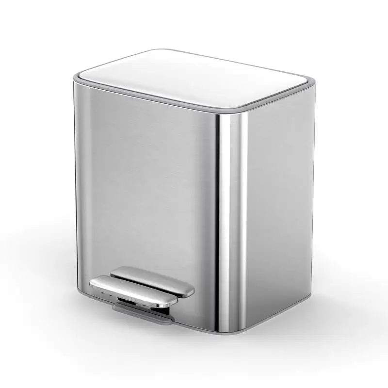 11.5L*2 Stainless Steel SS 2 and 3 Compartment eco friendly Trash Can Household Kitchen Pedal Bin Metal Recycle Bin