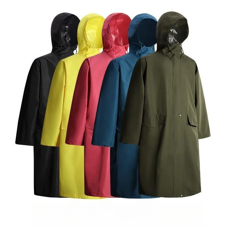 Polar Everest Long Raincoat Waterproof Rain Coat Lightweight Outdoor Rain Gear Trench Raincoat for Adults