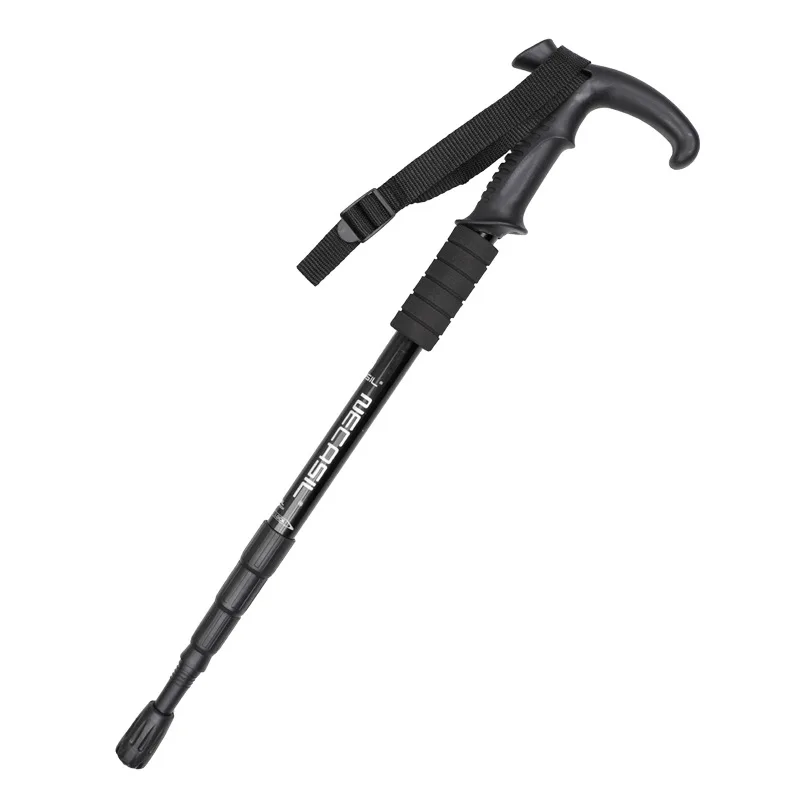 Alpenstock Walking Stick Aluminum Alloy Telescopic Hiking Trekking Pole for Women Men