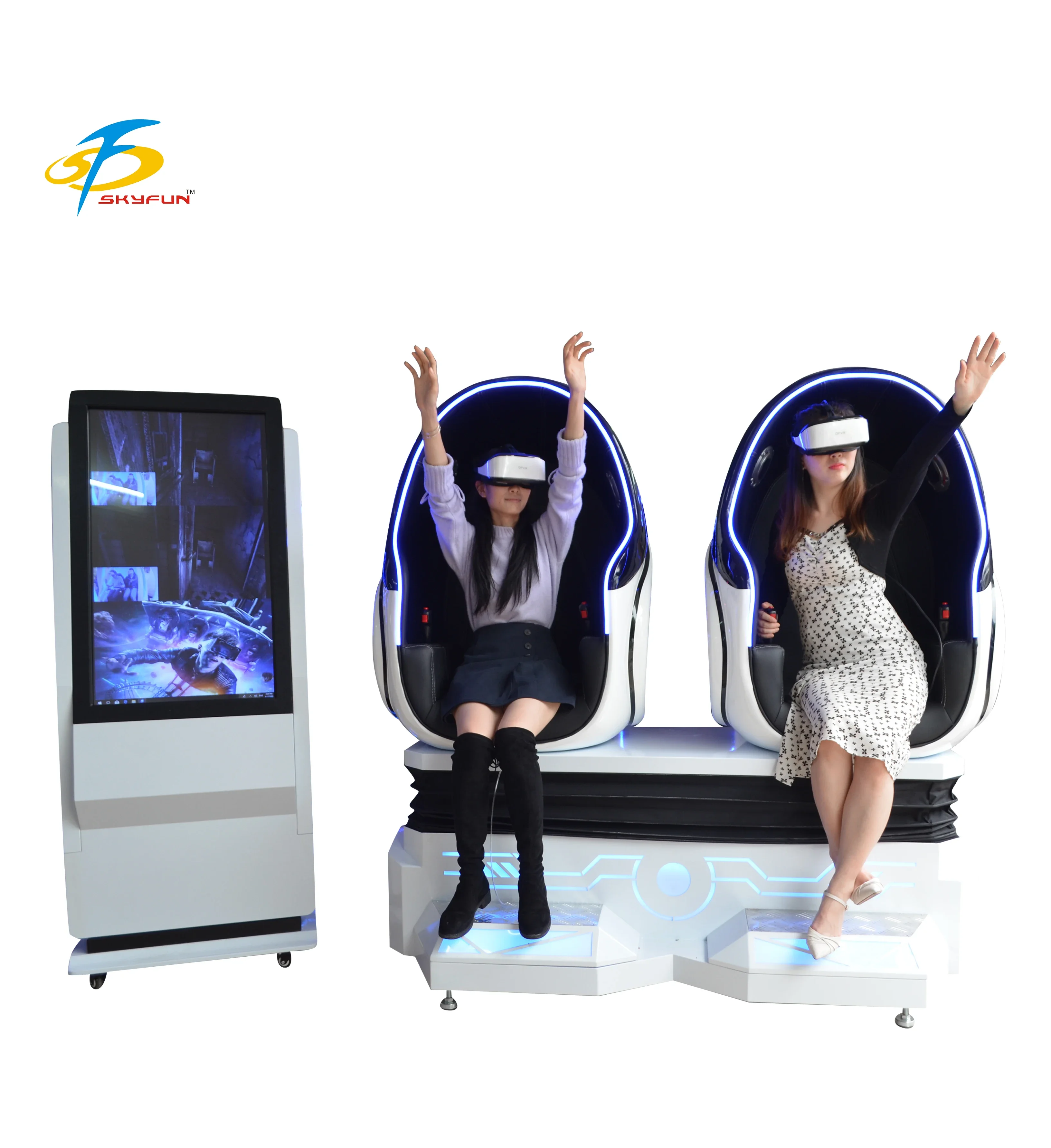 New Amusement Park Rides Virtual Reality 9D VR Cinema VR 9D Cinema Simulator VR Egg Chair