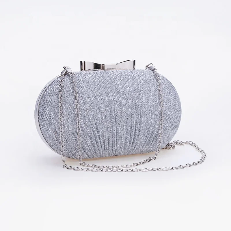 Ladies Evening Clutch Bag Women Bags Wedding Shiny Handbags Bridal Metal Chain Shoulder Bag