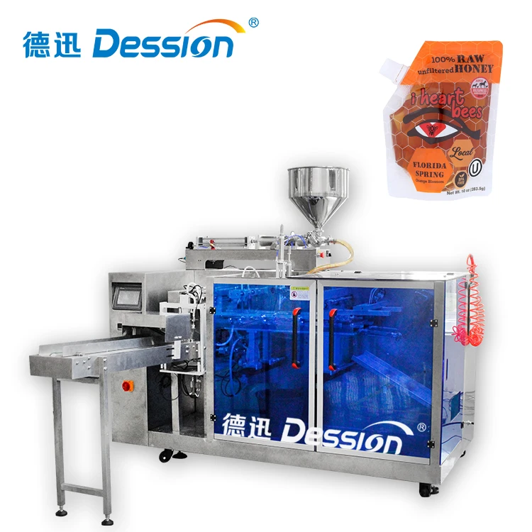 Automatic 8OZ Honey Doypack Pouch Filling Packing Machine Liquid Spout Bag Packing Machine