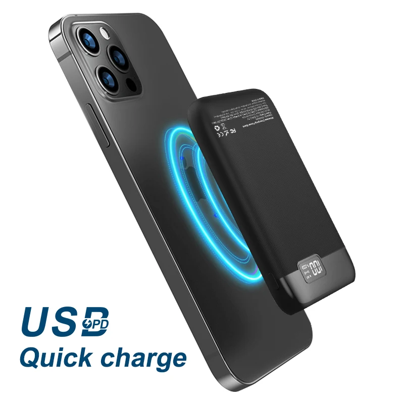 magnet quick charger magnetic wireless best quality wholesale mini portable power banks portable