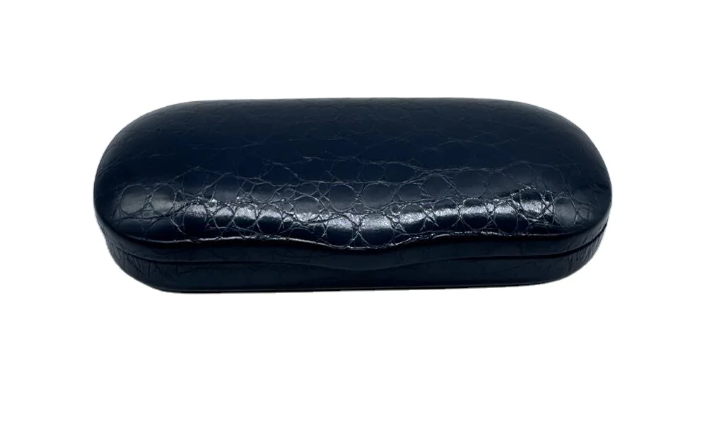 Custom Exquisite Crocodile PU Leather Glasses Case Set Metal Sunglasses Case with Complex Pattern Eyeglasses Cases & Bags