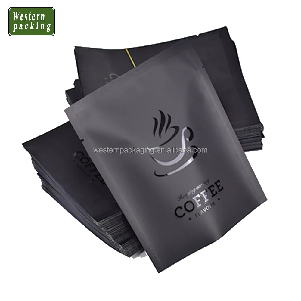 Customizable printing 3 side sealing compound drip filter hanging ear coffee filter exterior sealed pocket
