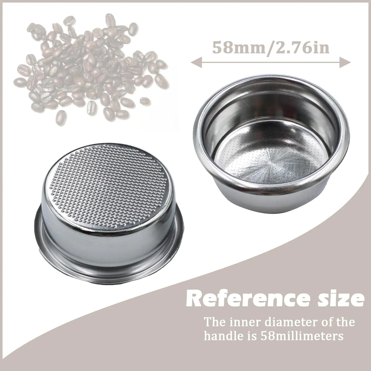 2024 58mm Coffee Filter Basket Fits for Express Coffee Filter Basket 22g Bottomless Portafilter Basket  Coffee Filter.