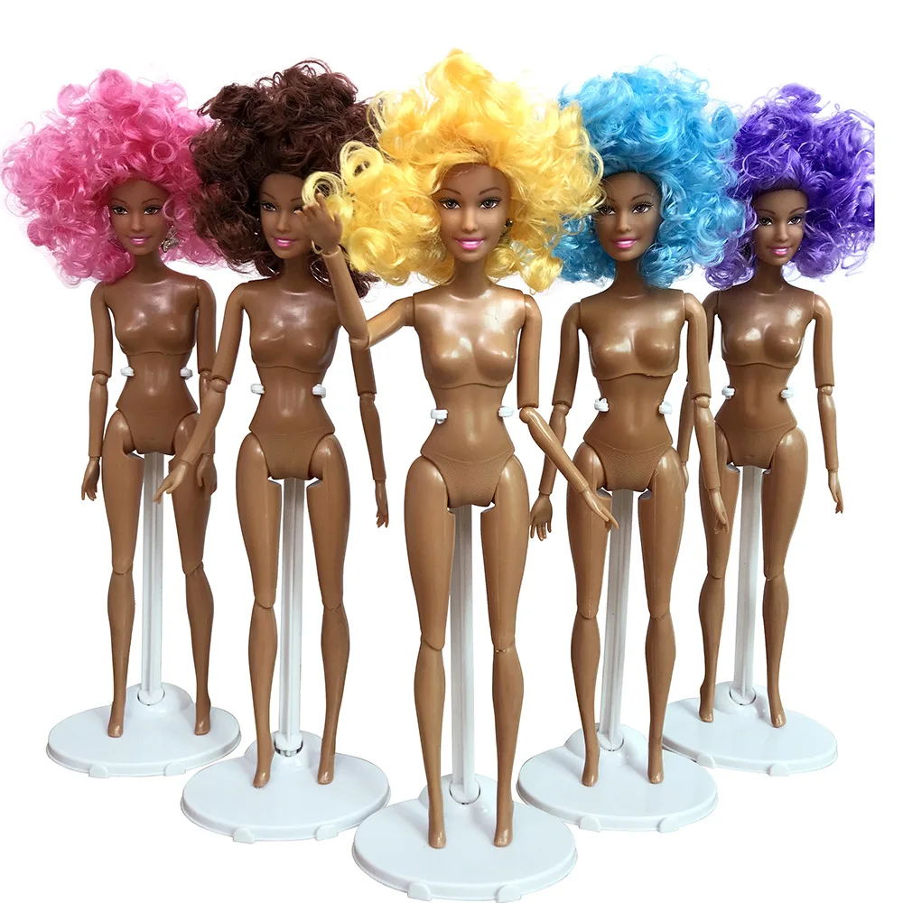 China Supplier Excellent Quality Competitive Price Doll Accessories American African Girl Baby Fantasy Wig Black Nude Dolls