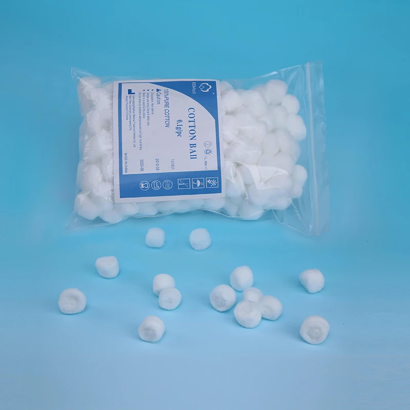 BAISHUN OEM Natural Cotton Medical Sterile Surgical 100% Cotton Pharmaceutical Cotton Ball