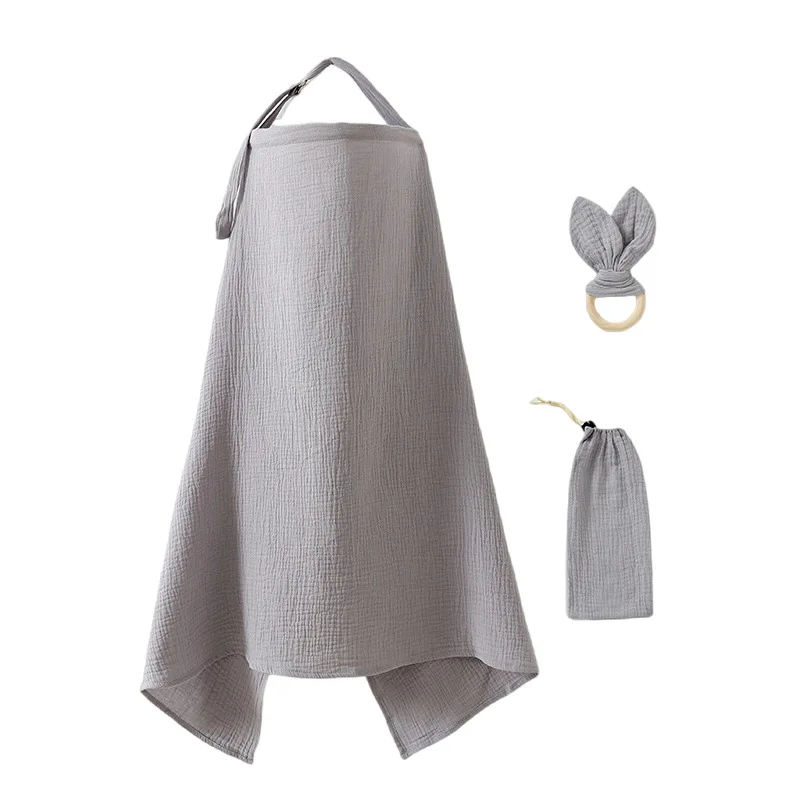 2024 Breathable 100% Cotton Breastfeeding Cover with Rigid Hoop for Mother Nursing Apron,Nursing Cover for Baby Breastfeeding