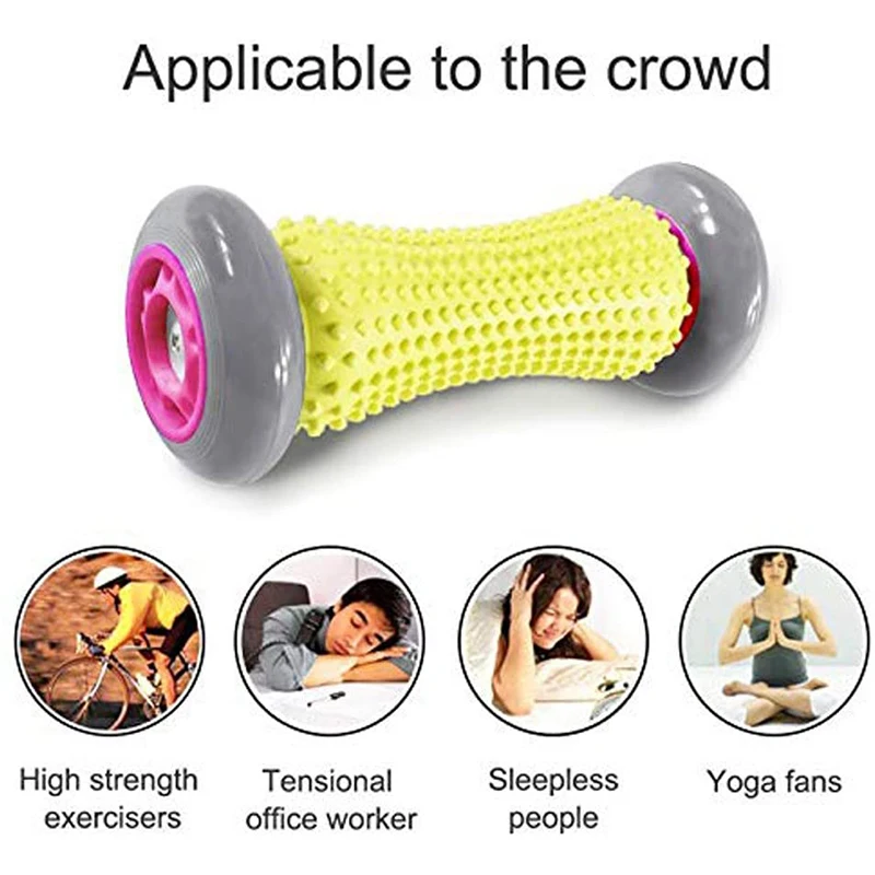 Foot Roller Acupressure Massage Hand Foot Roller Yoga Meridian Omnidirectional Fascia Relaxation Roller Relief Plantar Fasciitis