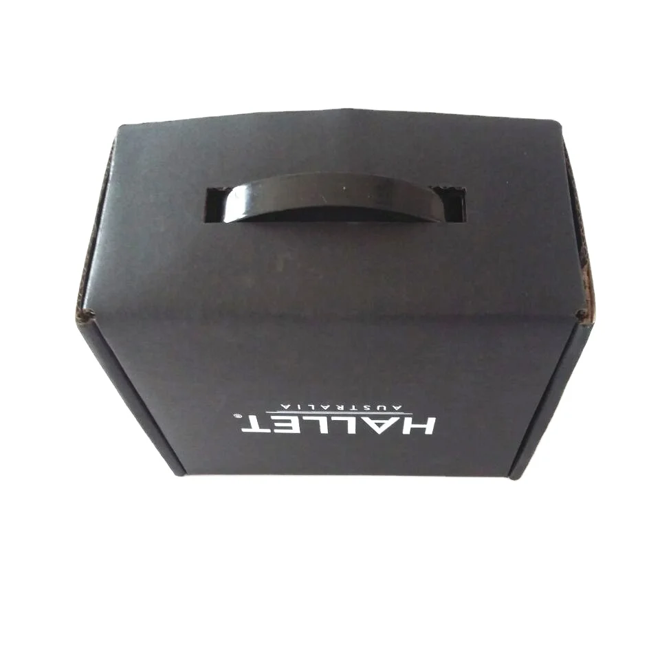 Custom Eco Friendly Color Printing Corrugated Carton Black Paper Packaging Shipping Box