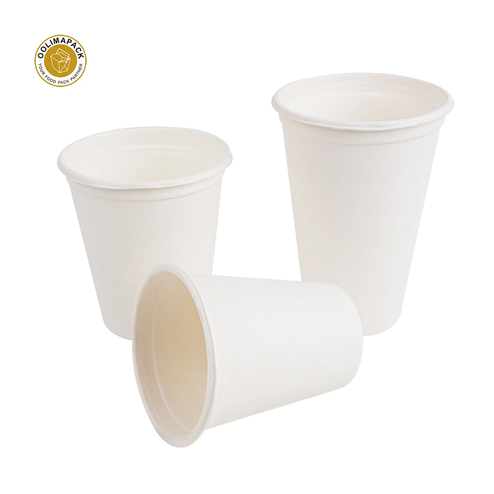 OOLIMA PACK Custom Printed Logo Rcycled Natural Sugarcane Bagasse Fiber with PFAS Free