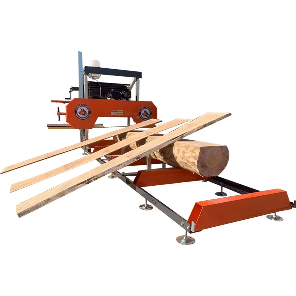 Gas diesel portable band sawmill lumber cutting saw machine sawmill machine