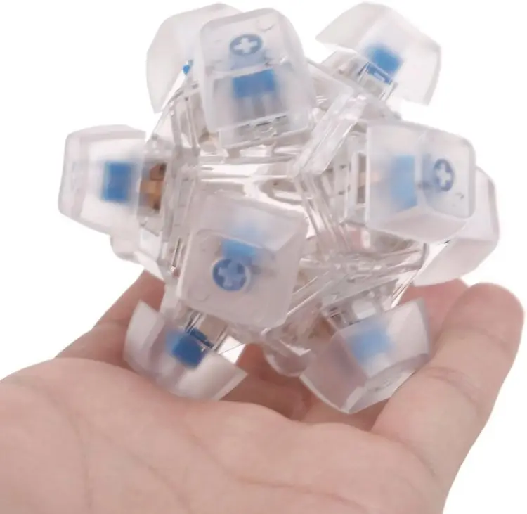 twelve-Button Click Mechanical Switch Fidget Cube Toy Keyboard Clicker Fidget Stress Relief Sensory Toy For All Age