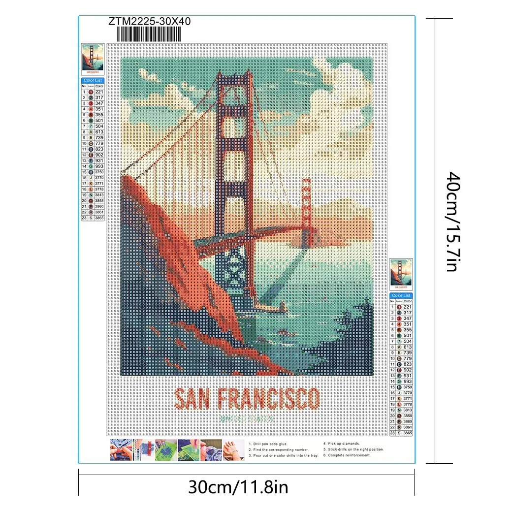 Landscape painting Draw Full Diamond painting Kits DIY Adult Famous buildings Diamond Painter Home Wall art Decoration Gift