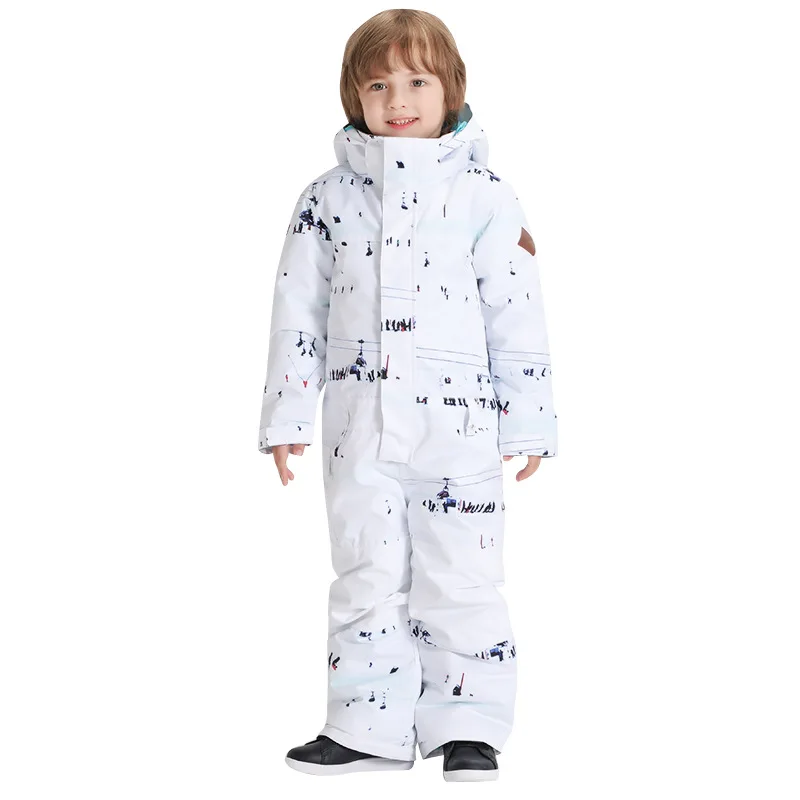 Hot Sales One Set Boys  and Girls Children  Winter Outdoor Skiing Snowboarding Waterproof Sport suit