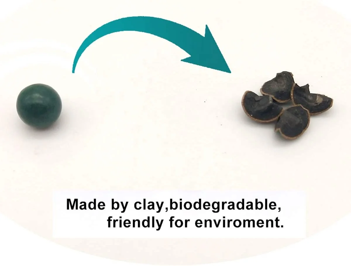 500pcs 10 -11mm Outdoors Camping Different Size Slingshot Clay Ball Biodegradable Hard Clay Ball