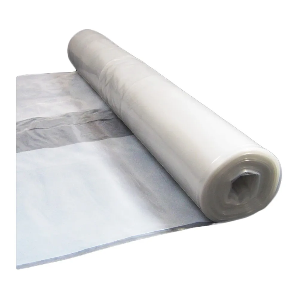 Poly Sheeting Heavy Duty 6 Mil Roll Black (20' X 100') for Construction Landscape Ground Cover Weed Barrier Plastic Mulch
