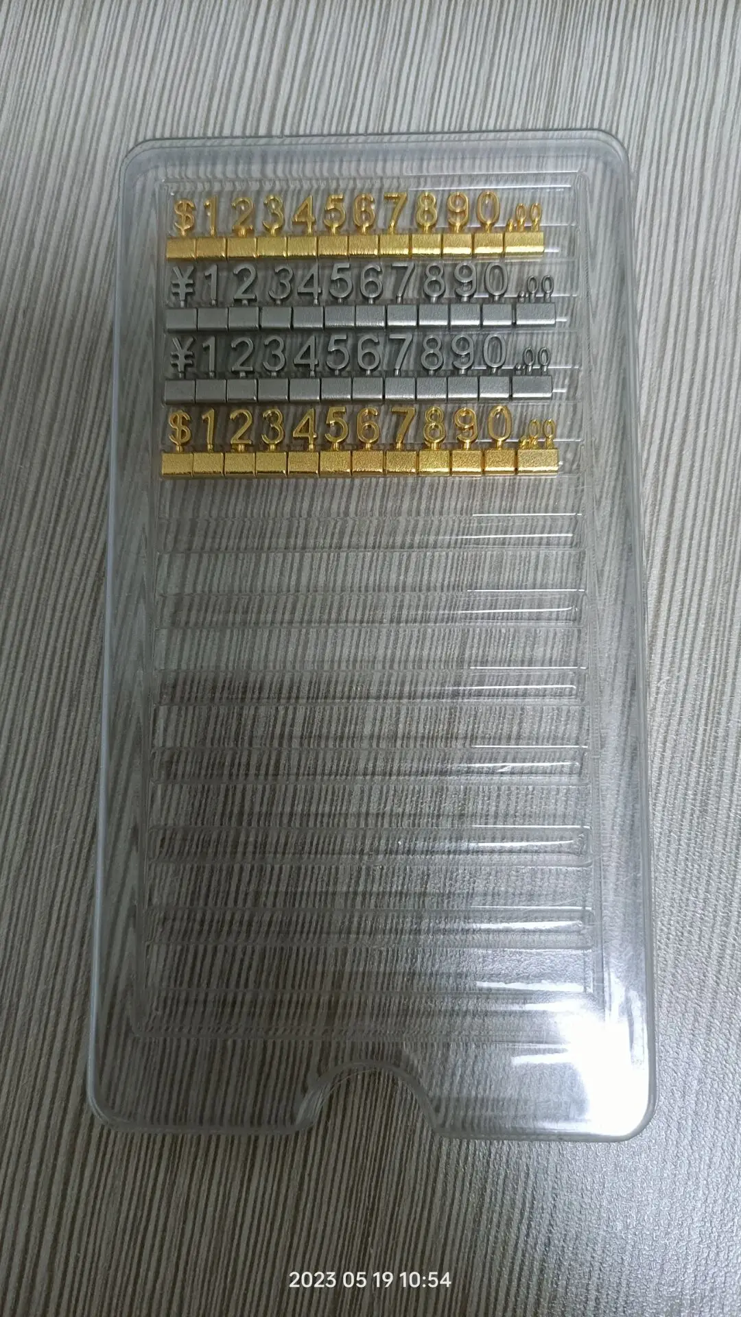 Adjustable 3D Metal Price Tags Euro Pound Dollar Combined Display Silver Optimal Store Use-for Supermarkets Jewelry Watches