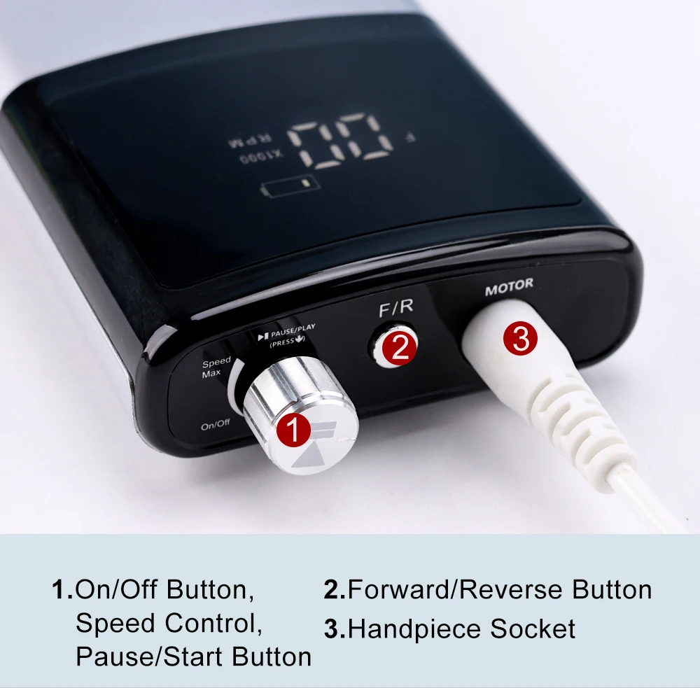 Fashion trending Manicure 85w Portable Brushless/coreless motor Electric Nail file Drill Machine 35000rpm For Nail Salon