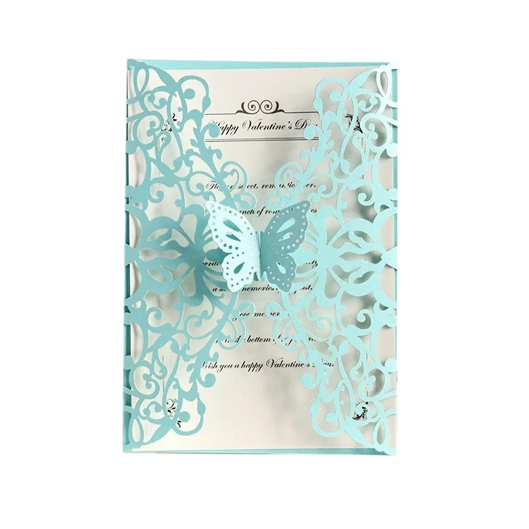 Pulling Type with Custom Logo Wedding Invitation Card Laser Cut Card with Envelope Paper Card/ Art Paper Wedding supplier Love