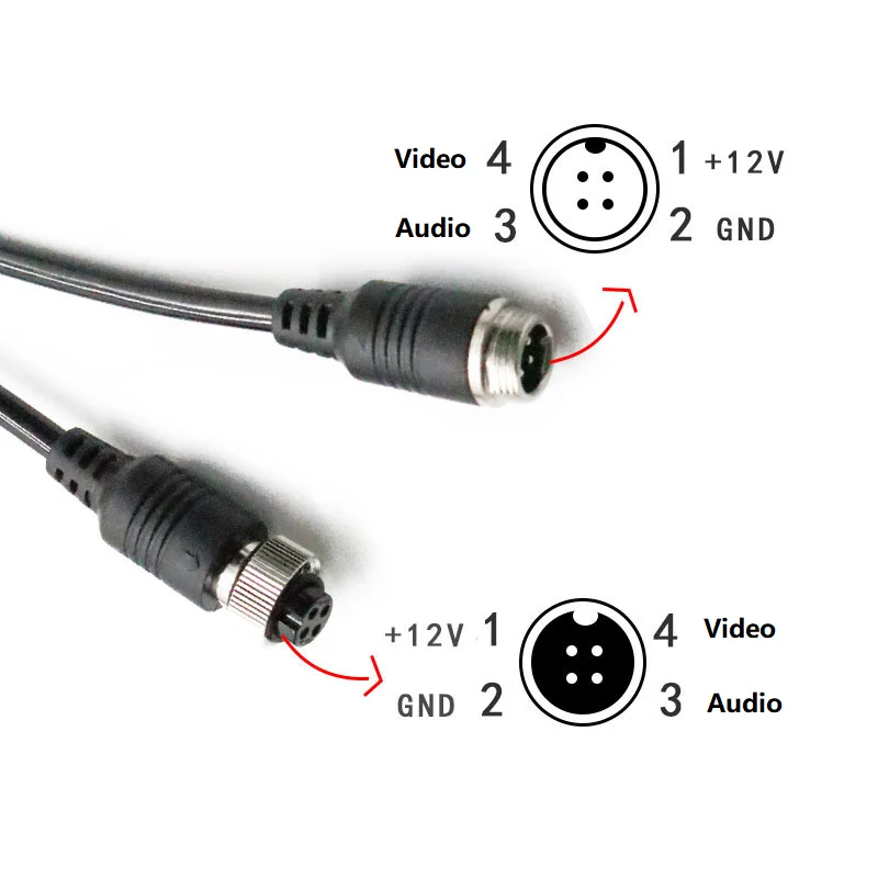 wire with 4 pin waterproof aviation connector