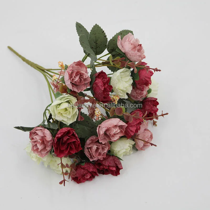 Factory wholesale silk red  flowers artificial silicone artificial flowers importers artificial flowers wedding