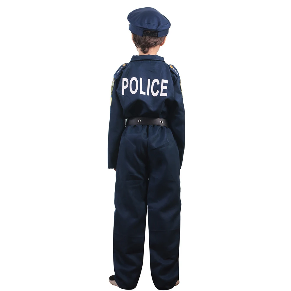 Kids Police Cosplay Kids Play Show Halloween Drag Party Costumes