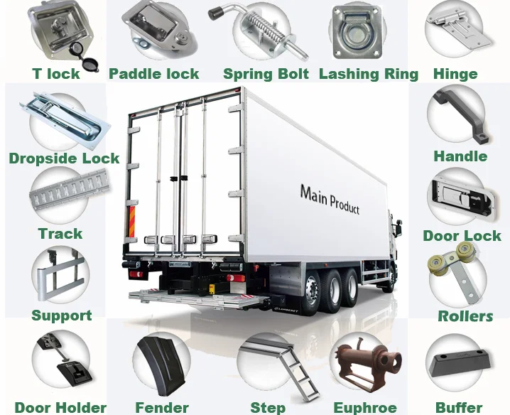 Manufacture factory direct supply  custom powder coated vertical E-track trailer tie