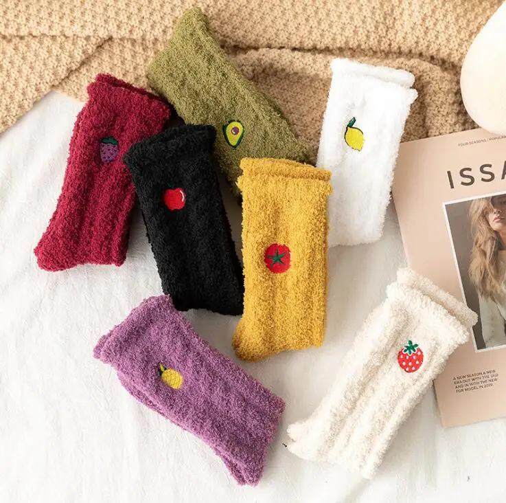 Hot Sale Fuzzy Warm Slipper Socks Women Super Soft Microfiber Cozy Sleeping Socks