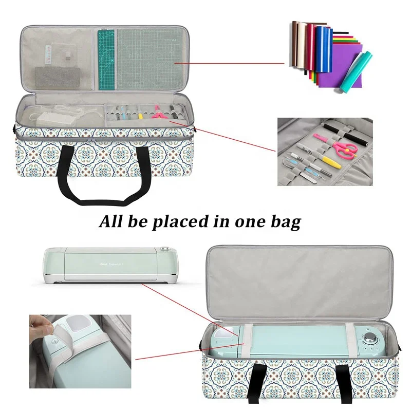 Mergeboon Custom Cricut Bag Travel Portable Bags for Cricut Maker 3 Machine Cutting Carry Storage Case Waterproof