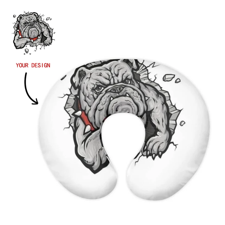 Washable Velvet Cover Ergonomic Neck Support Pillow 1pc Custom Cartoon Design Memory U - shaped Neck Travel Pillow