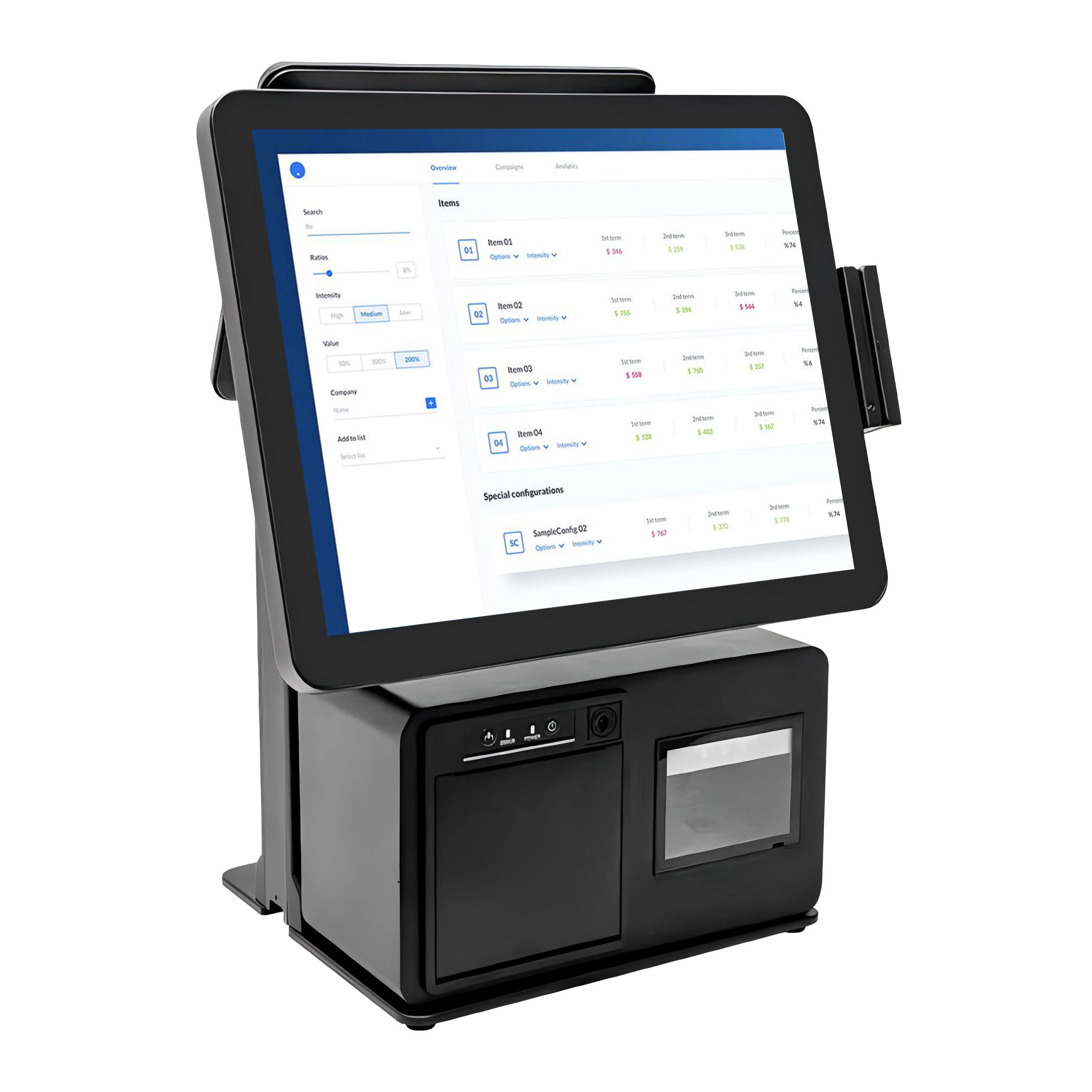 15 Inch Pos China Bluetooth Wifi Pc Payment System windows Kiosk 15.6 Solution Check Out