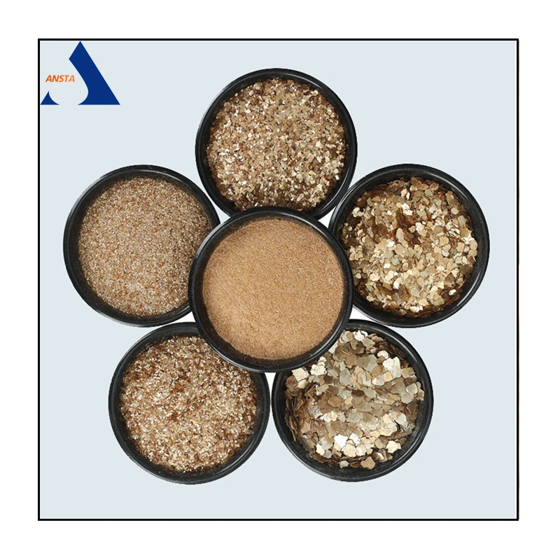 Factory Supply Dehydrated Mica Flakes Calcined Gold Mica Flakes