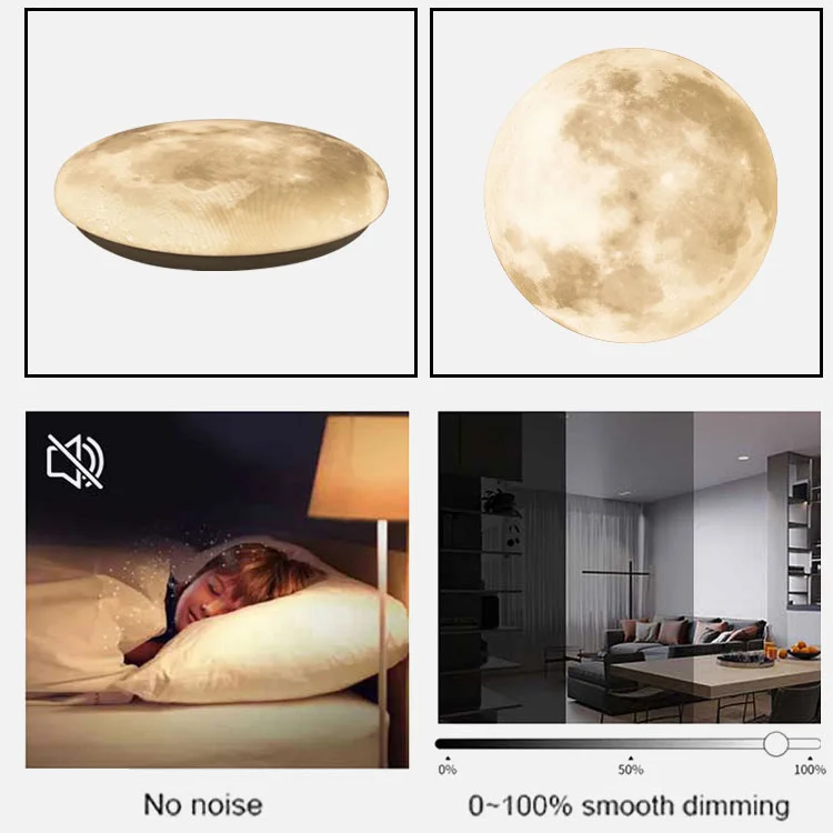 light light wall Ra>90 remote control ceiling Living Room Bedroom Corridor Art Mural Lighting ceil led  Moon Wall Lamp CE
