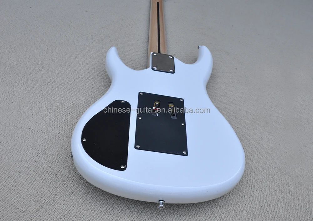 Flyoung Высококачественная белая электрическая гитара Floyd Rose Bridge из розового дерева
