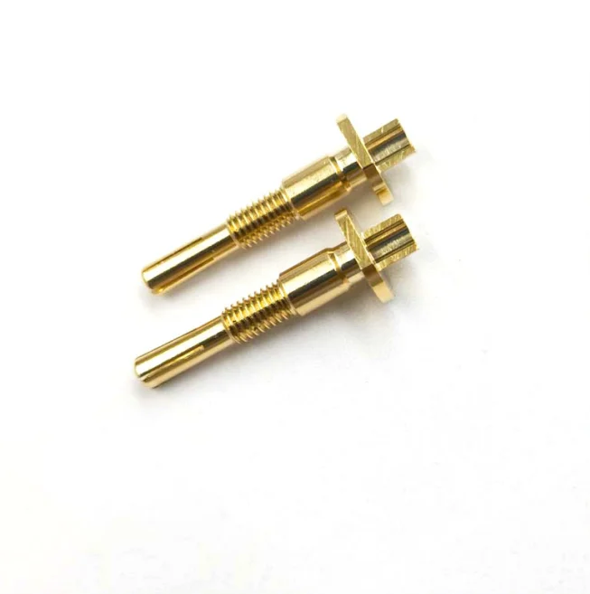 Custom coaxial connector adapter copper thread machining parts