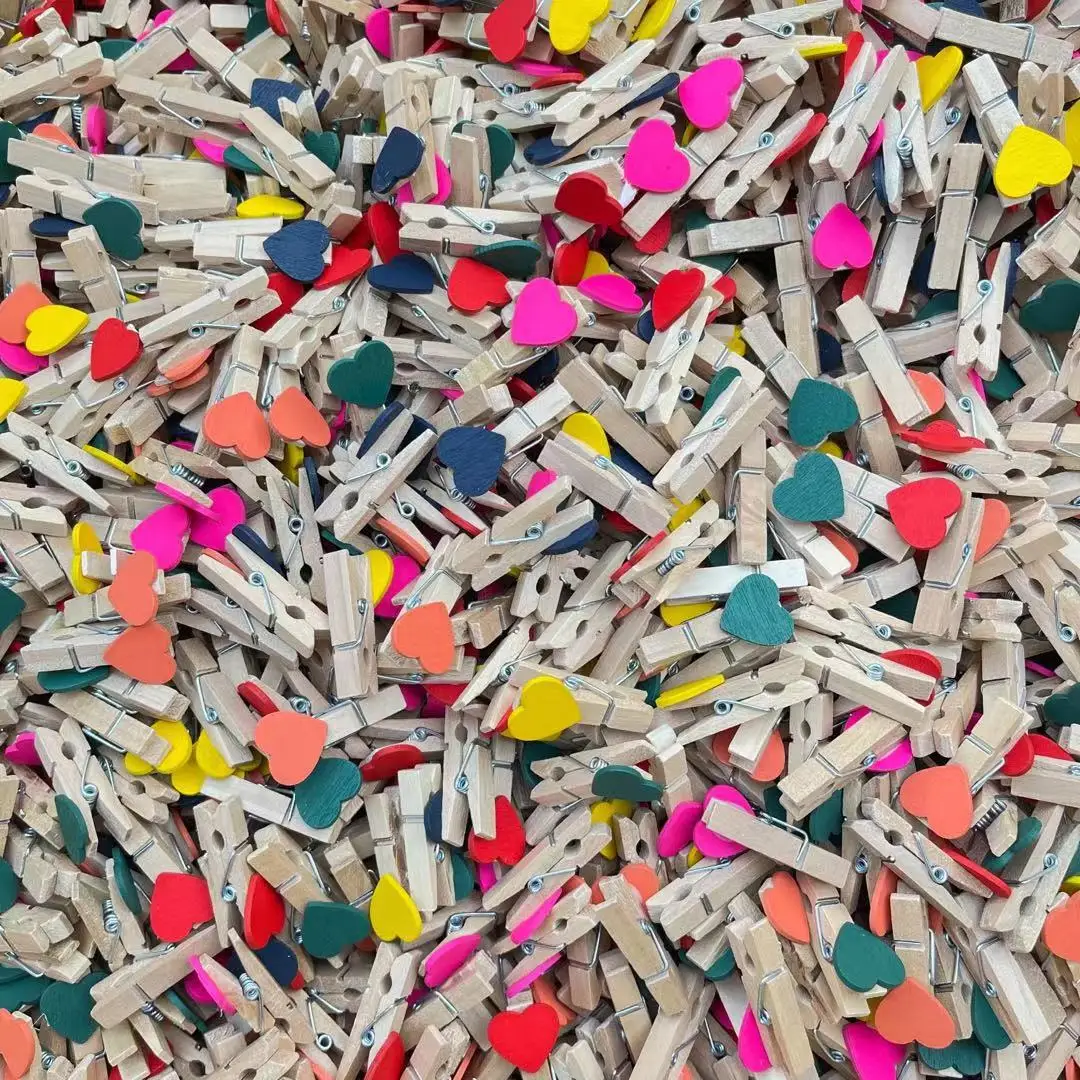 Hot Sale Colorful Clothespin Wooden Clip Rainbow for Decorative Craft Pegs Photos Pictures Decoration Clip Clothespin Clothespin