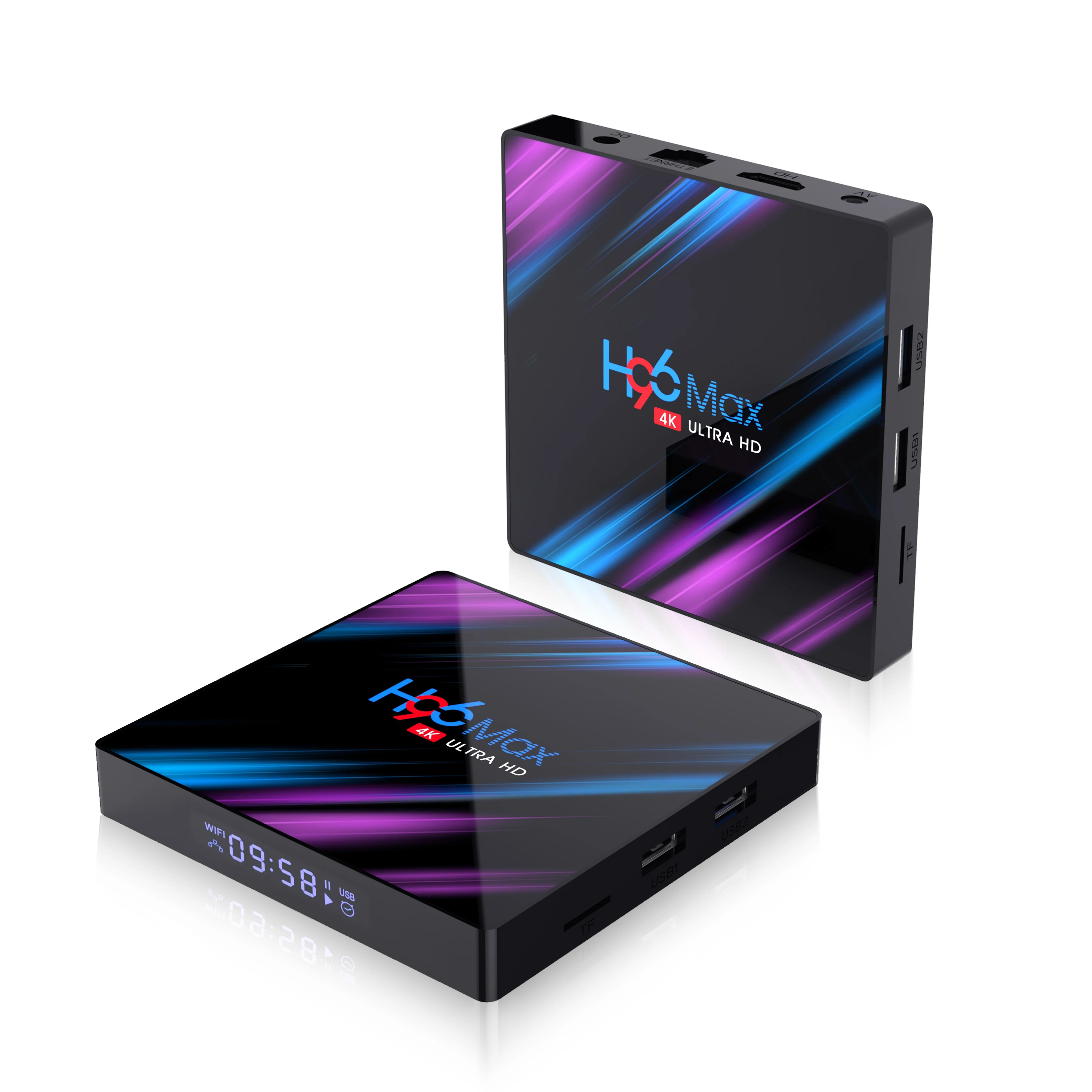 Android 9 0 H96 Max Plus 4 ГБ 32 ГБ/64 Tv Box Smart TV RK3318 2 4G/5 ГГц Wifi HDR 4K H.265 медиаплеер