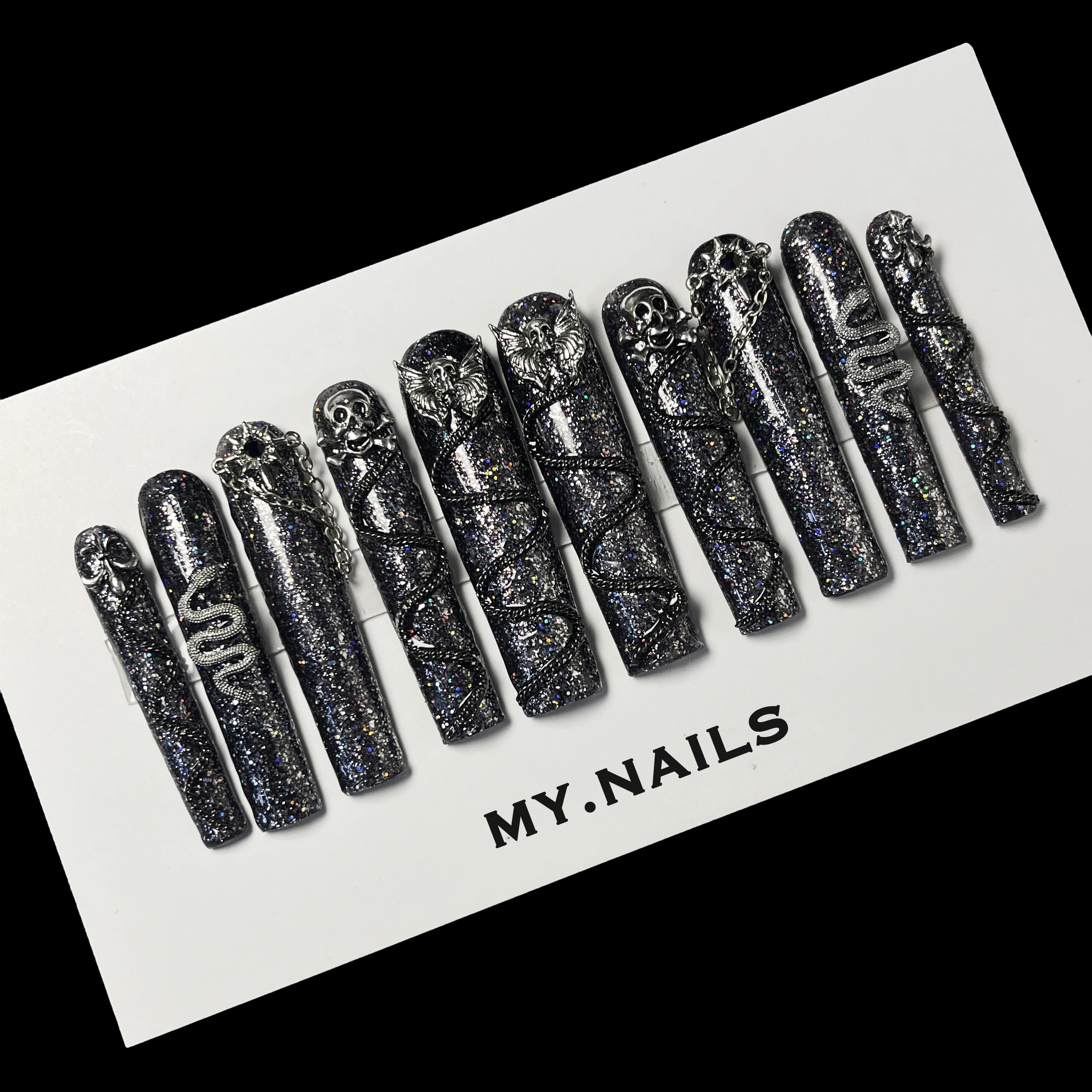 Low Moq Wholesale customize artificial fingernails designer Handmade Acrylic Press On Nails Packaging Box