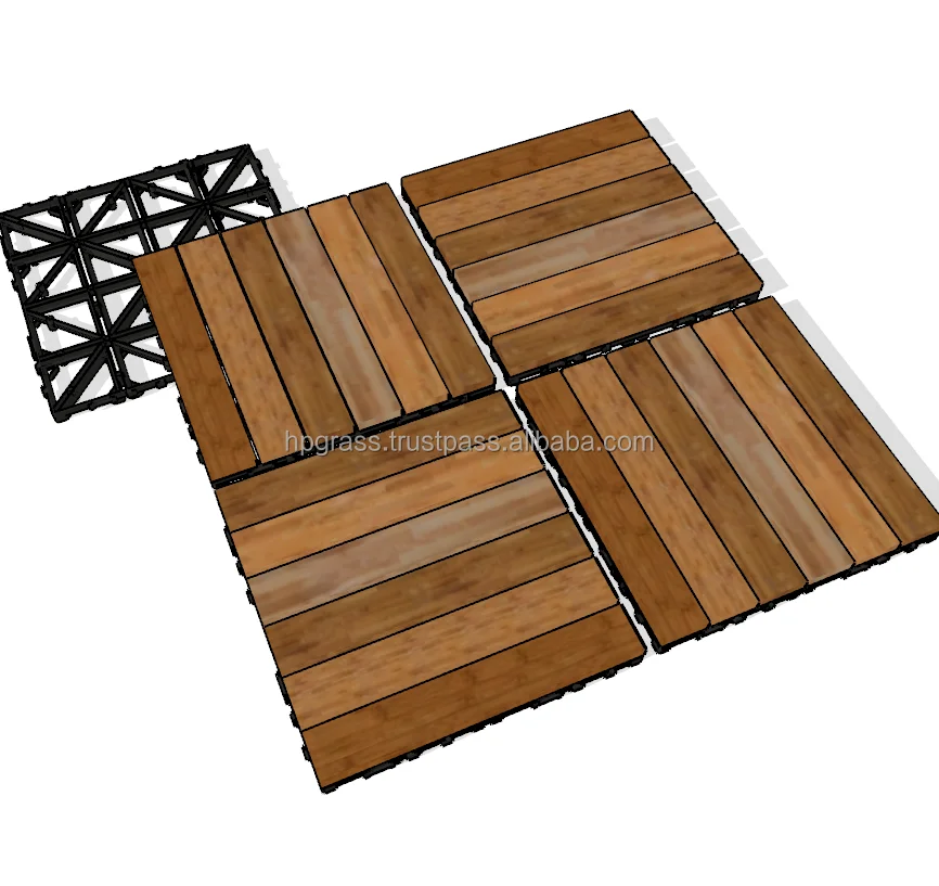 Hot selling 2021 HPW-05 balcony outdoor floor tile flooring wood texture solid wood tile for decoration