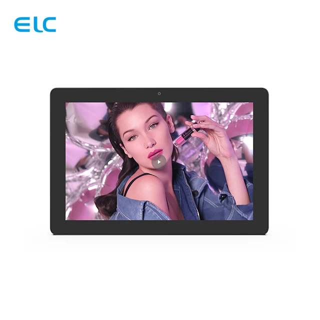 Hot selling wall mount capacitive LCD touch IPS screen POE NFC quad core interactive android advertising machine
