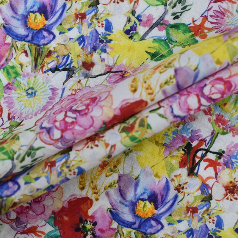 LOW MOQ Custom printing soft cotton poplin fabric prints  for baby  76gsm 100gsm 120gsm150gsm