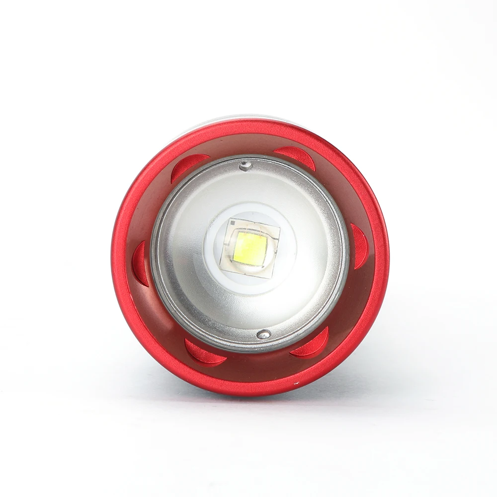 
Hot sale OEM zoomable long shot USB charging LED aluminium torch for outdoor 